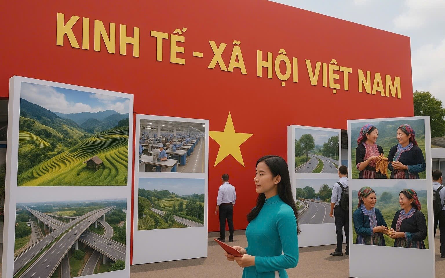 Tour tham quan Triển lãm "Thành tựu kinh tế - xã hội" mừng 80 năm Quốc khánh