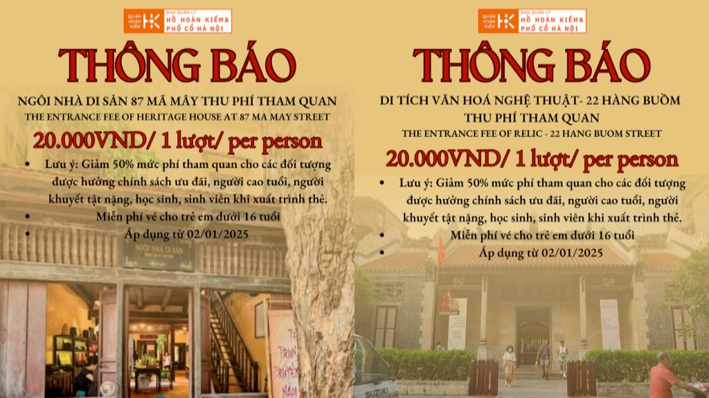 Hoàn Kiếm bắt đầu thu phí tham quan di tích từ hôm nay 2/1/2025